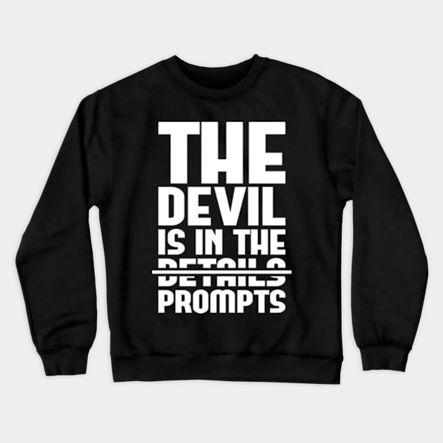 The Devil Is In The Prompts Crewneck Sweatshirt by Worldengine